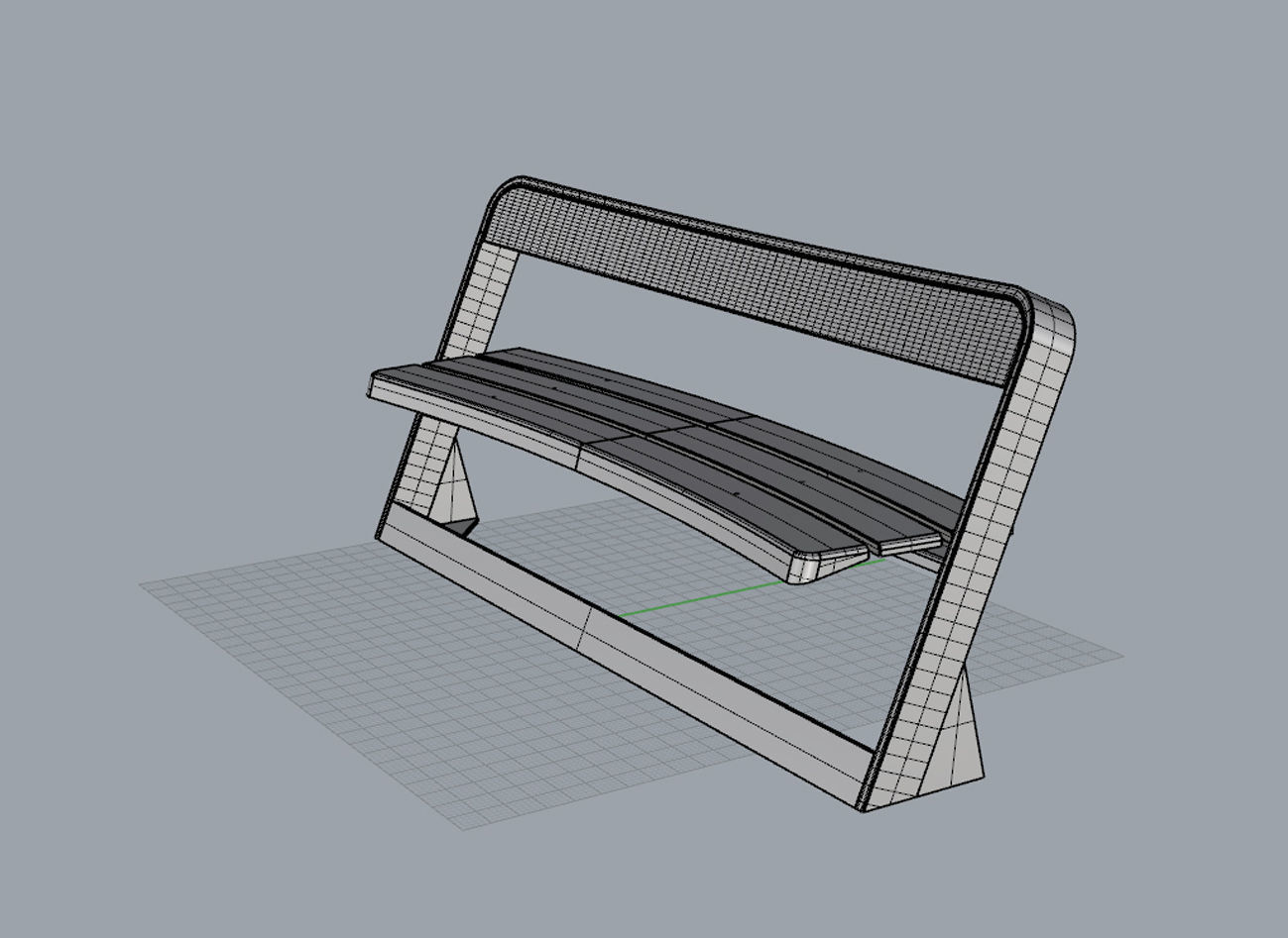 Bench - Urban Furniture Collection 3D model_1