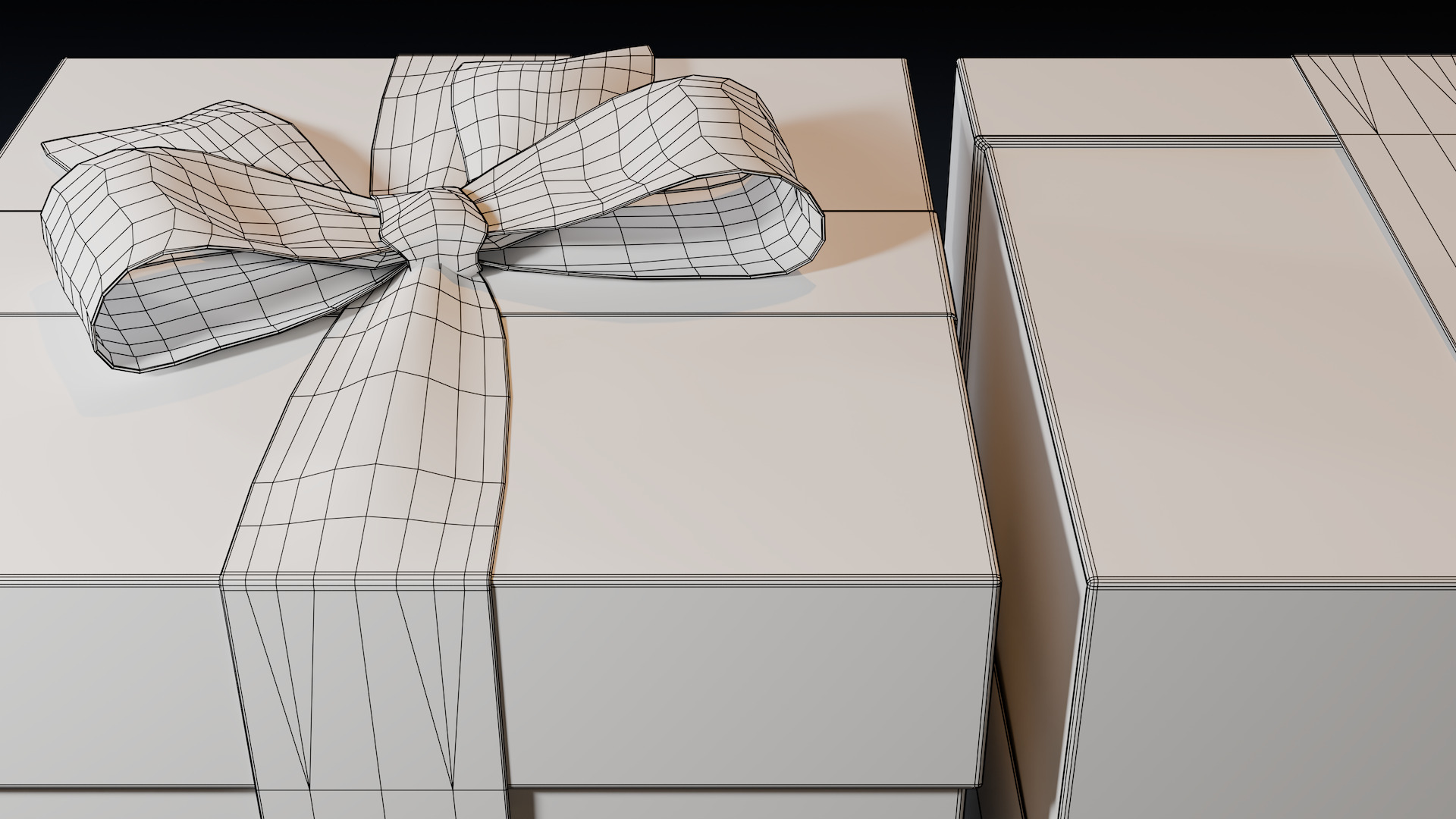 Pink Hex Gift Box Low-poly 3D model_5