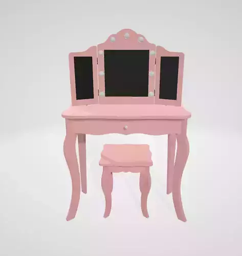 Kids Vanity Set with Three-fold Mirror
