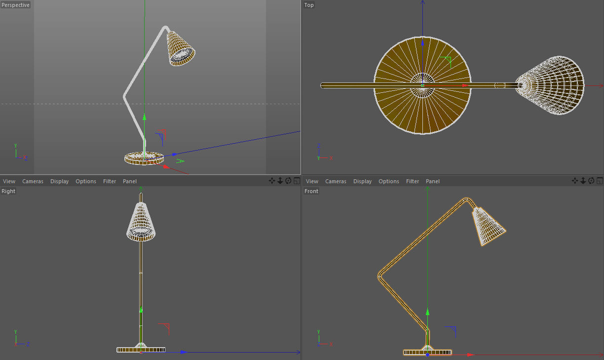 Linea conus desk lamp Free 3D model_1