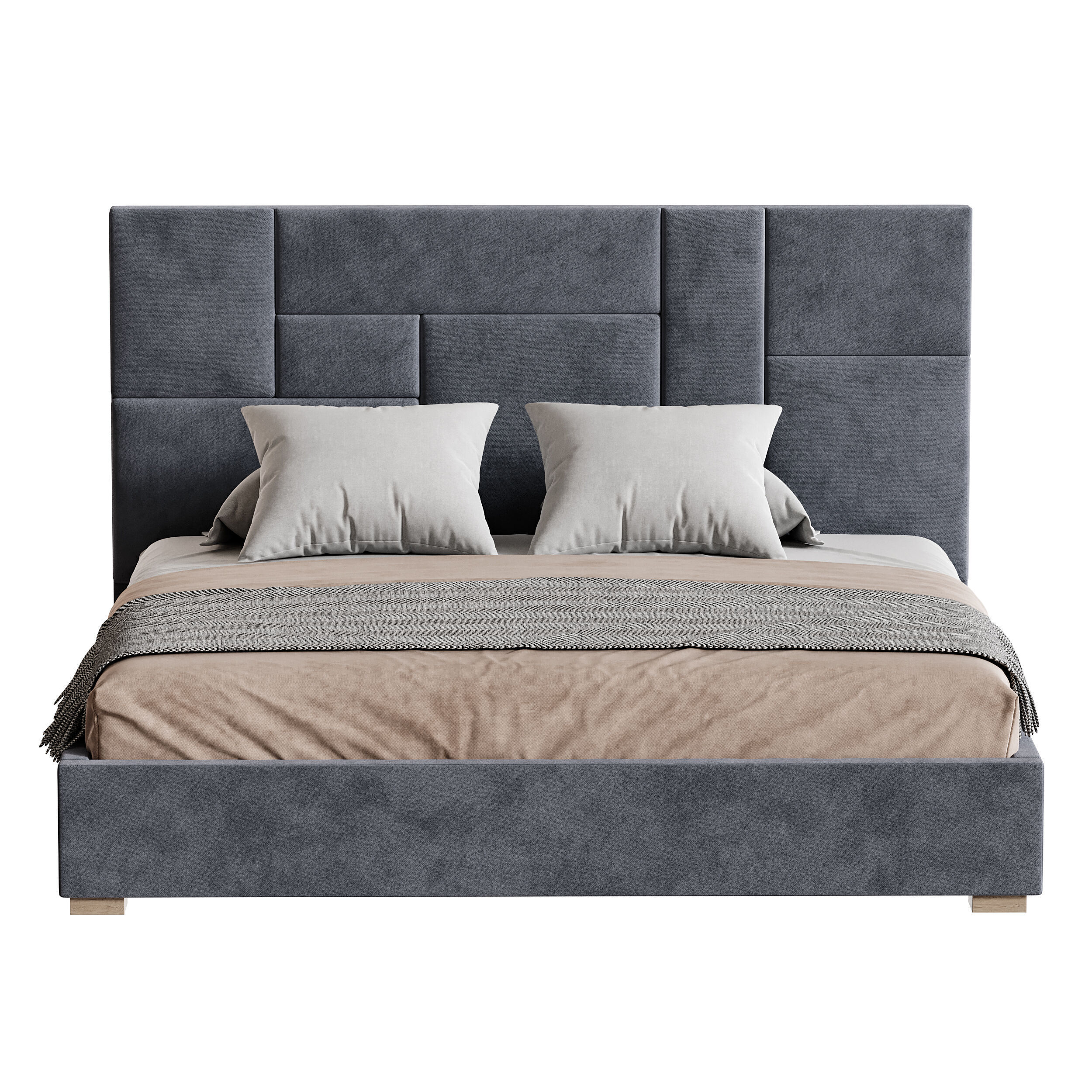KIDS BED grey Wax 3D model_5