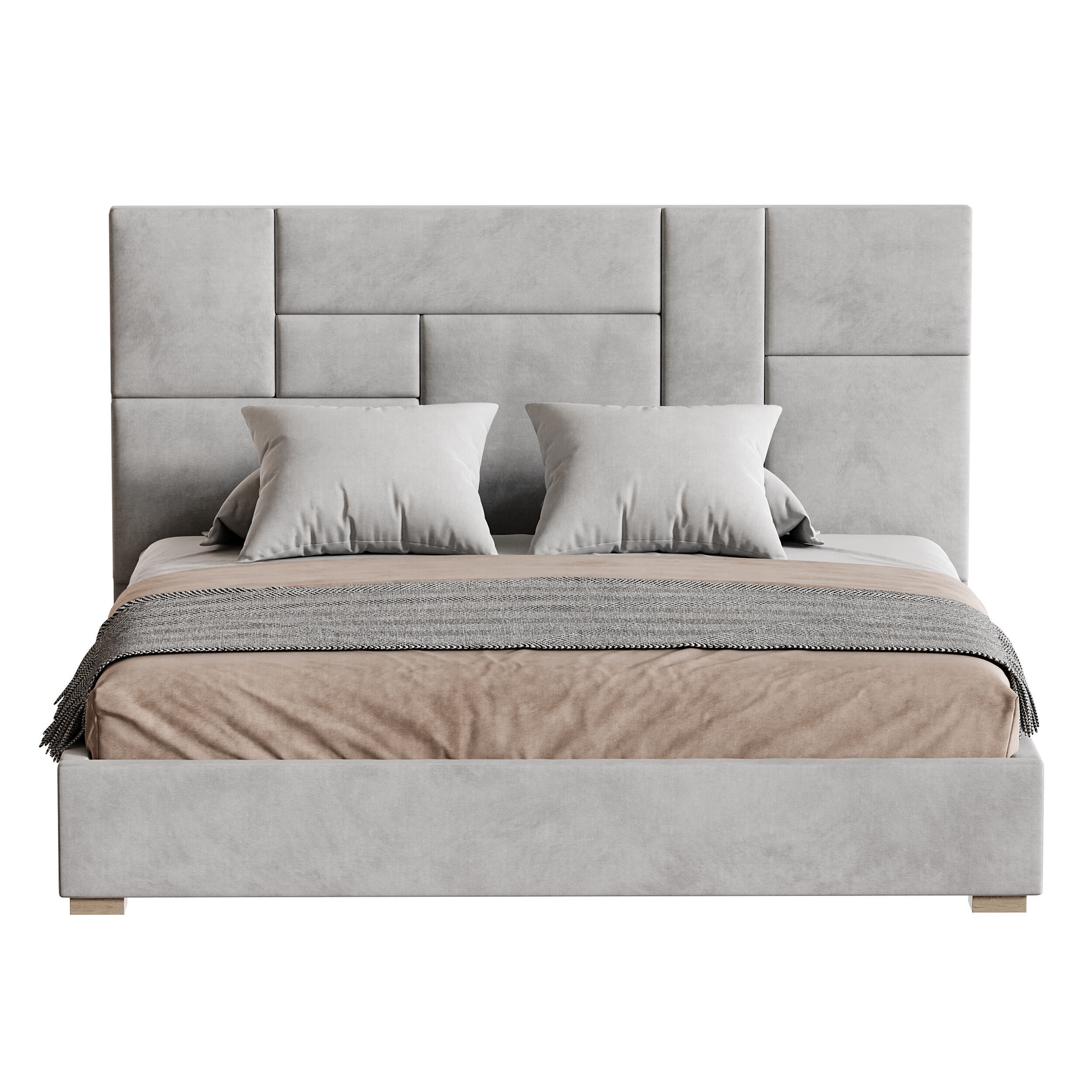 KIDS BED grey Wax 3D model_12
