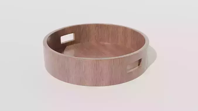 Wooden tray 3D model