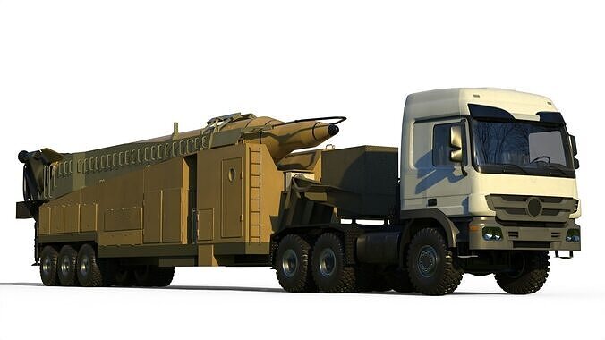 Iranian Ghadr ballistic missile 3D model