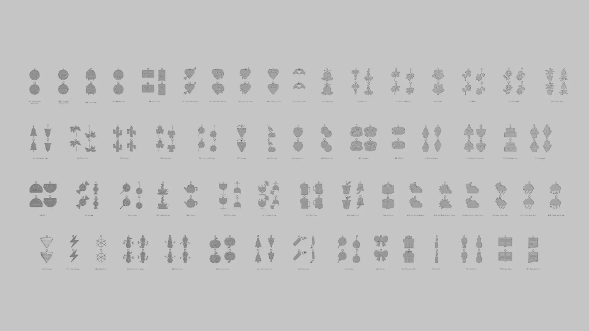 Winter Wonderland STL Pendant Collection 3D print model_0