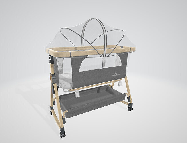 Bntye Bassinet for Baby Bedside Sleeper Low-poly 3D model