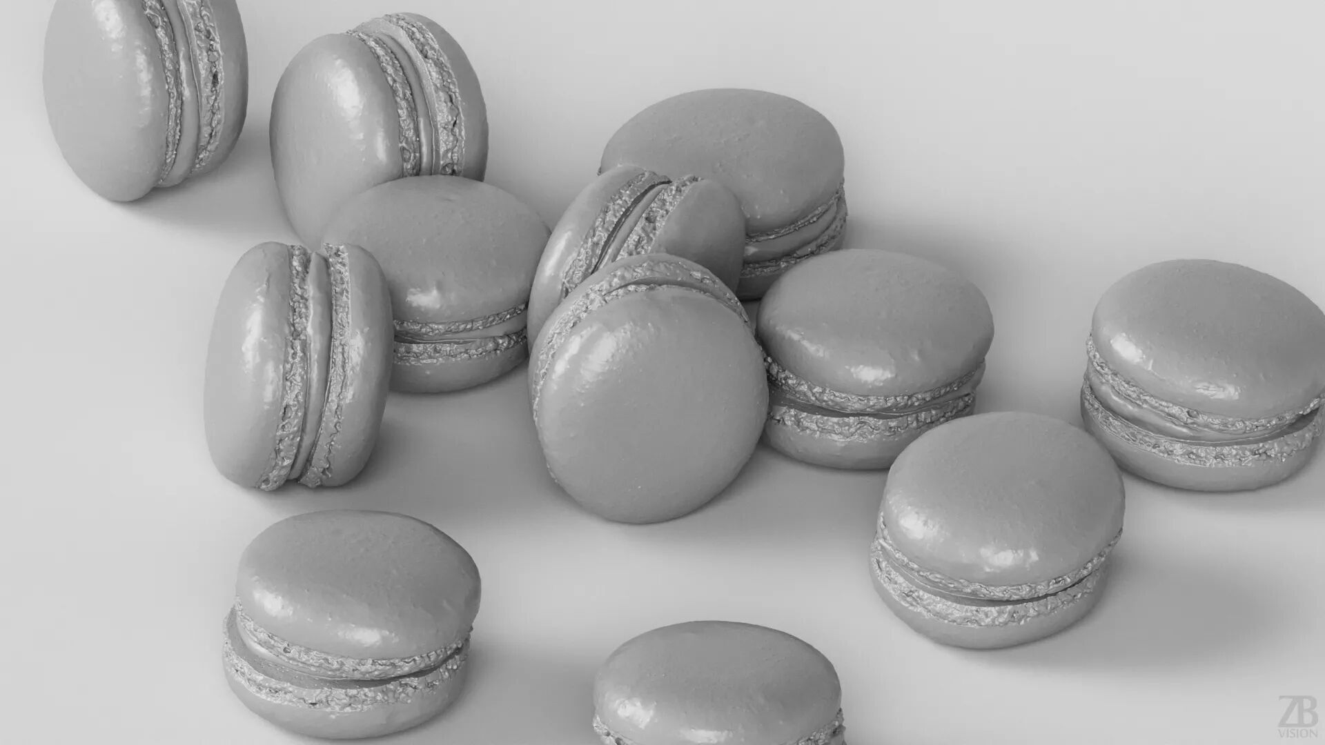 Macaron 3D model_3
