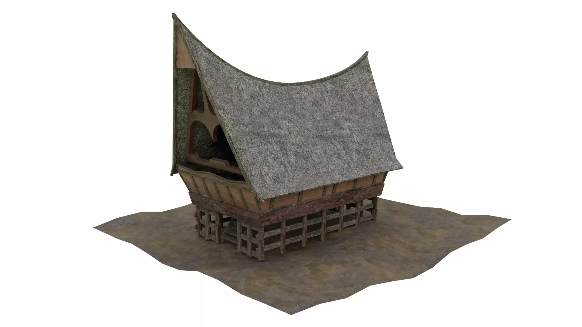 Rumah Adat Bolon - Suku Batak Free 3D model