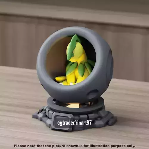 Bayleef in healing machine pods from pokemon