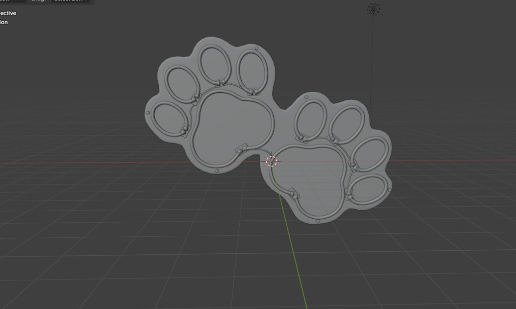 Dog Paw Neon Sign 3D model_12