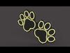 Dog Paw Neon Sign 3D model_1