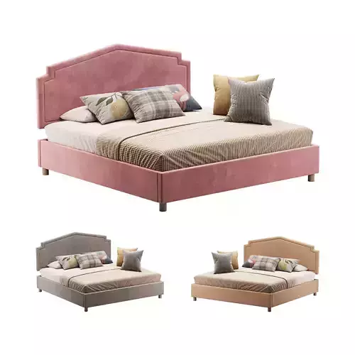 KIDS BED pink Nina 3D model