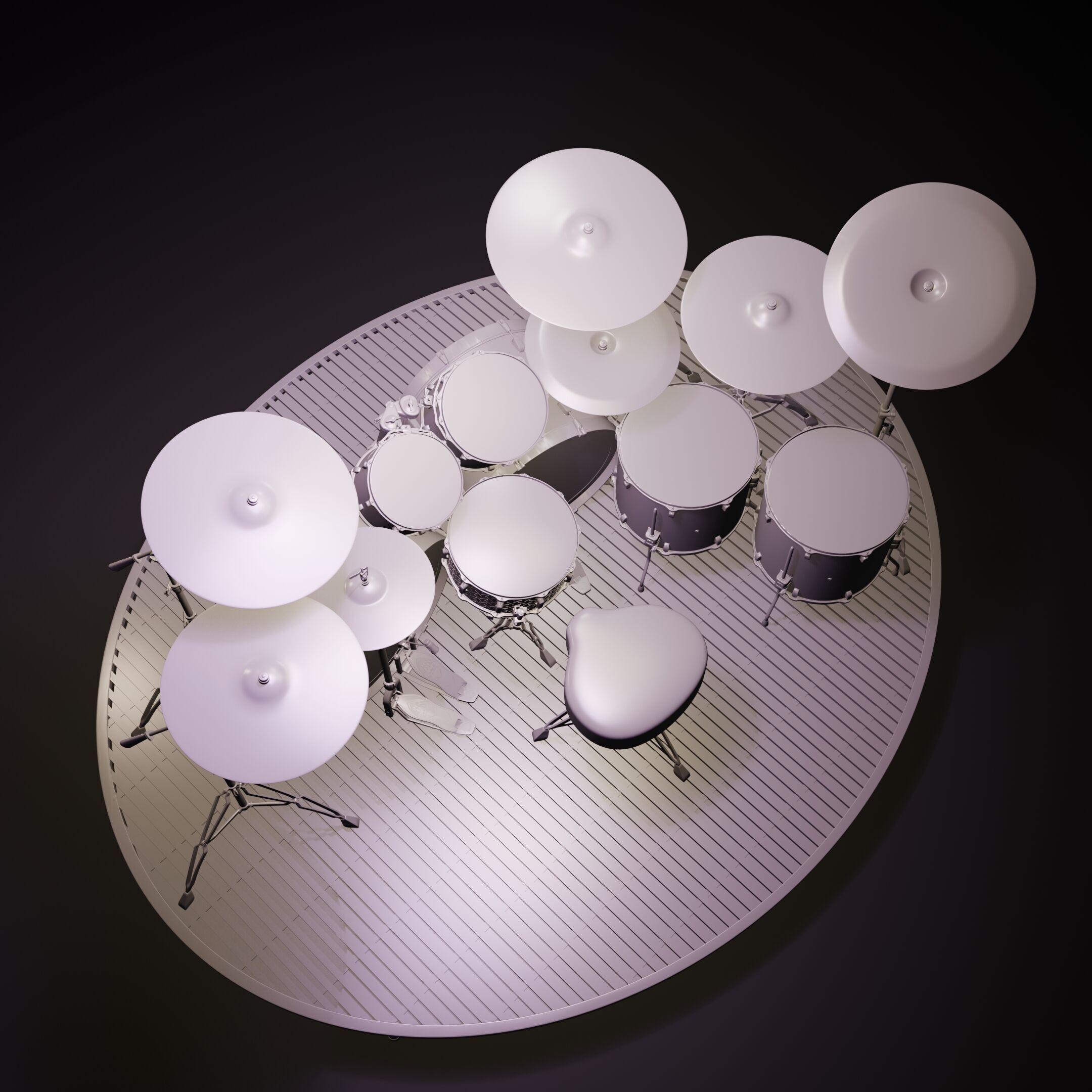 Lars Ulrich Metallica drum set figure 3d model drumkit miniature 3D print model_4