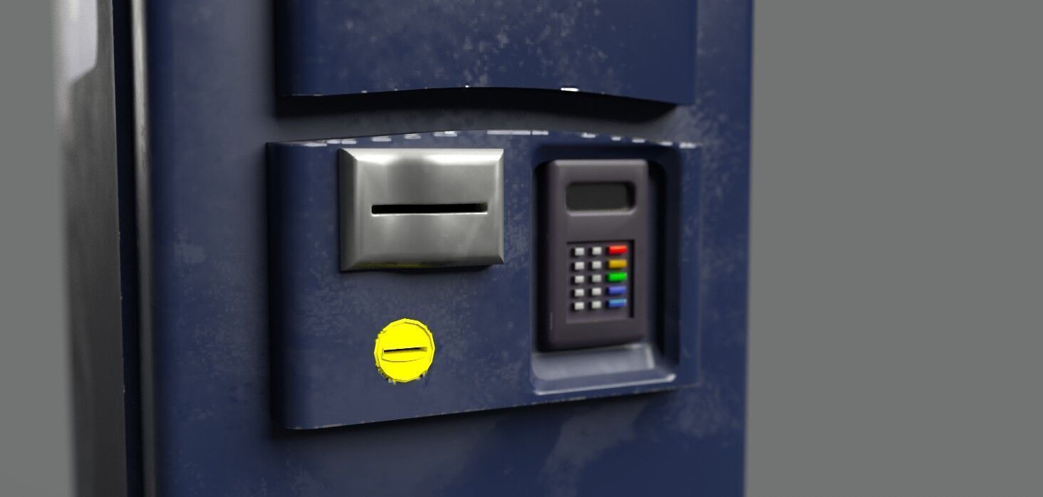 Park Meter PBR 3D Model Low-poly 3D model_9