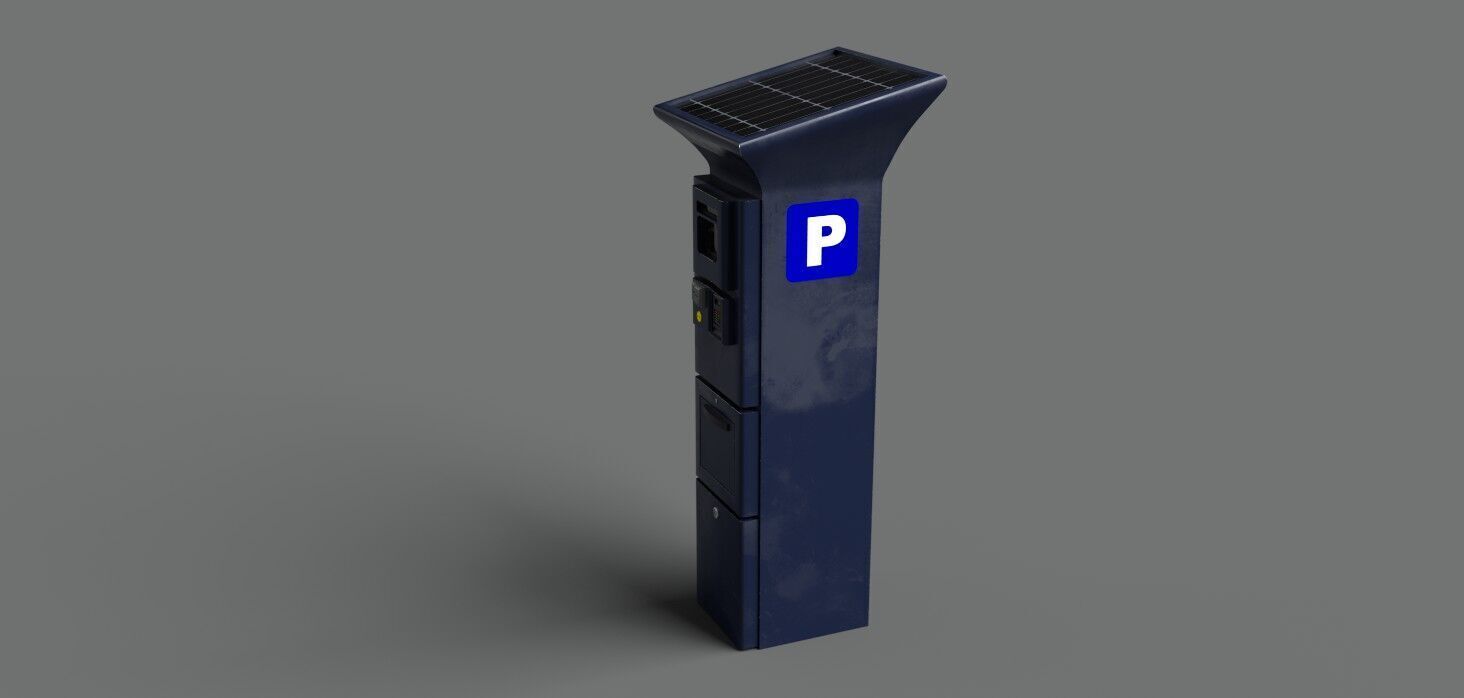 Park Meter PBR 3D Model Low-poly 3D model_5