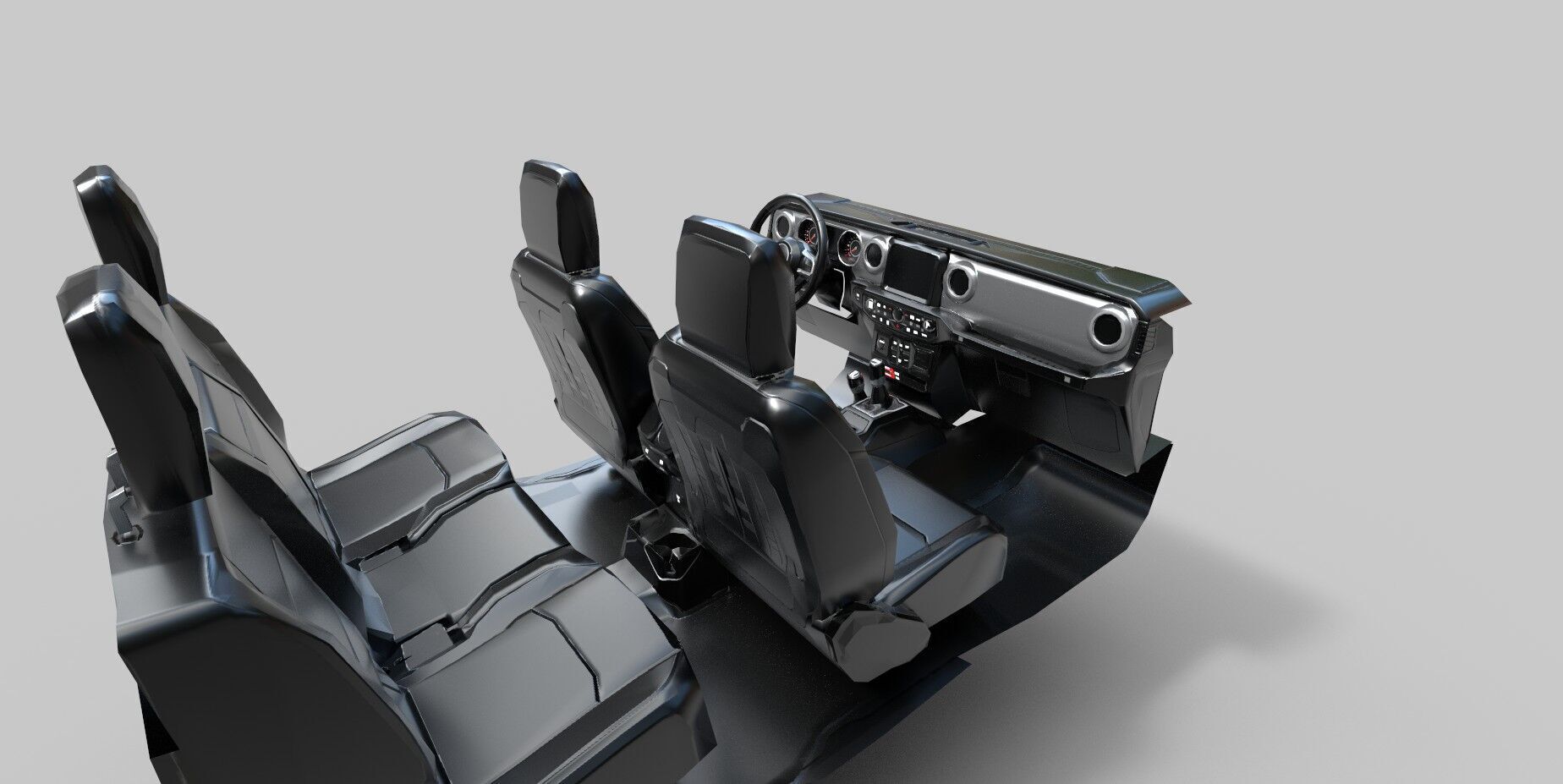 Realistic SUV Truck  AR VR Ready Asset Low-poly 3D model_16