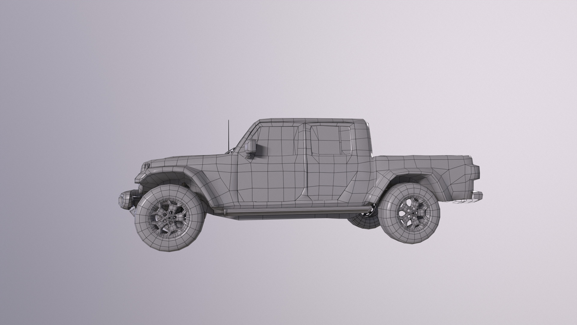Realistic SUV Truck  AR VR Ready Asset Low-poly 3D model_18