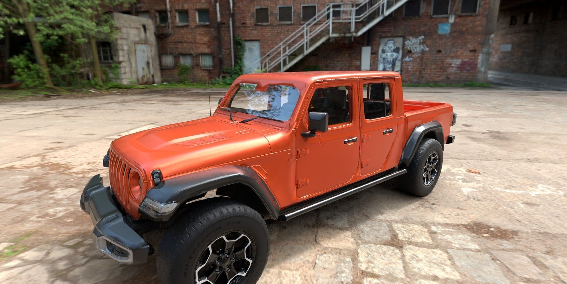 Realistic SUV Truck  AR VR Ready Asset Low-poly 3D model_11