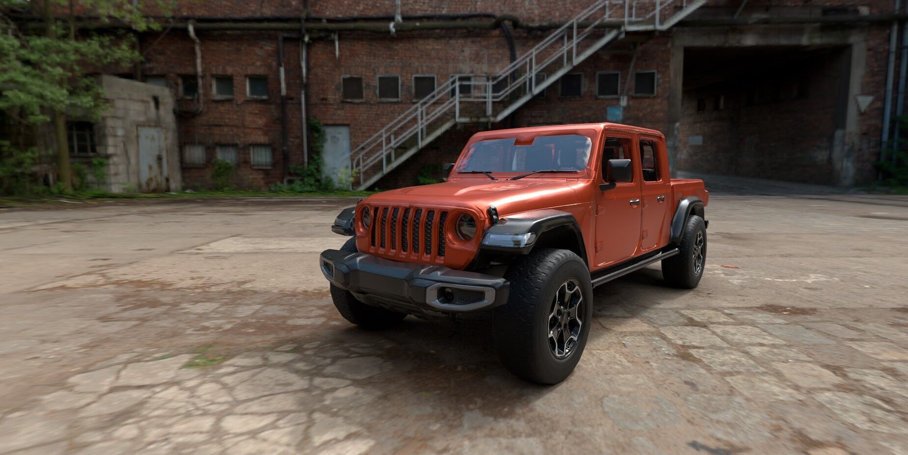 Realistic SUV Truck  AR VR Ready Asset Low-poly 3D model_2