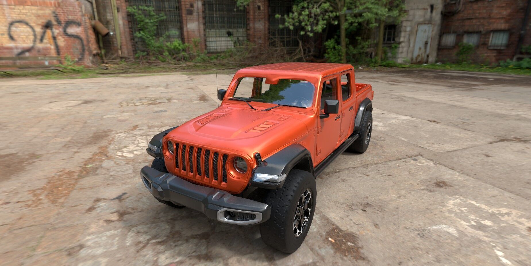 Realistic SUV Truck  AR VR Ready Asset Low-poly 3D model_1