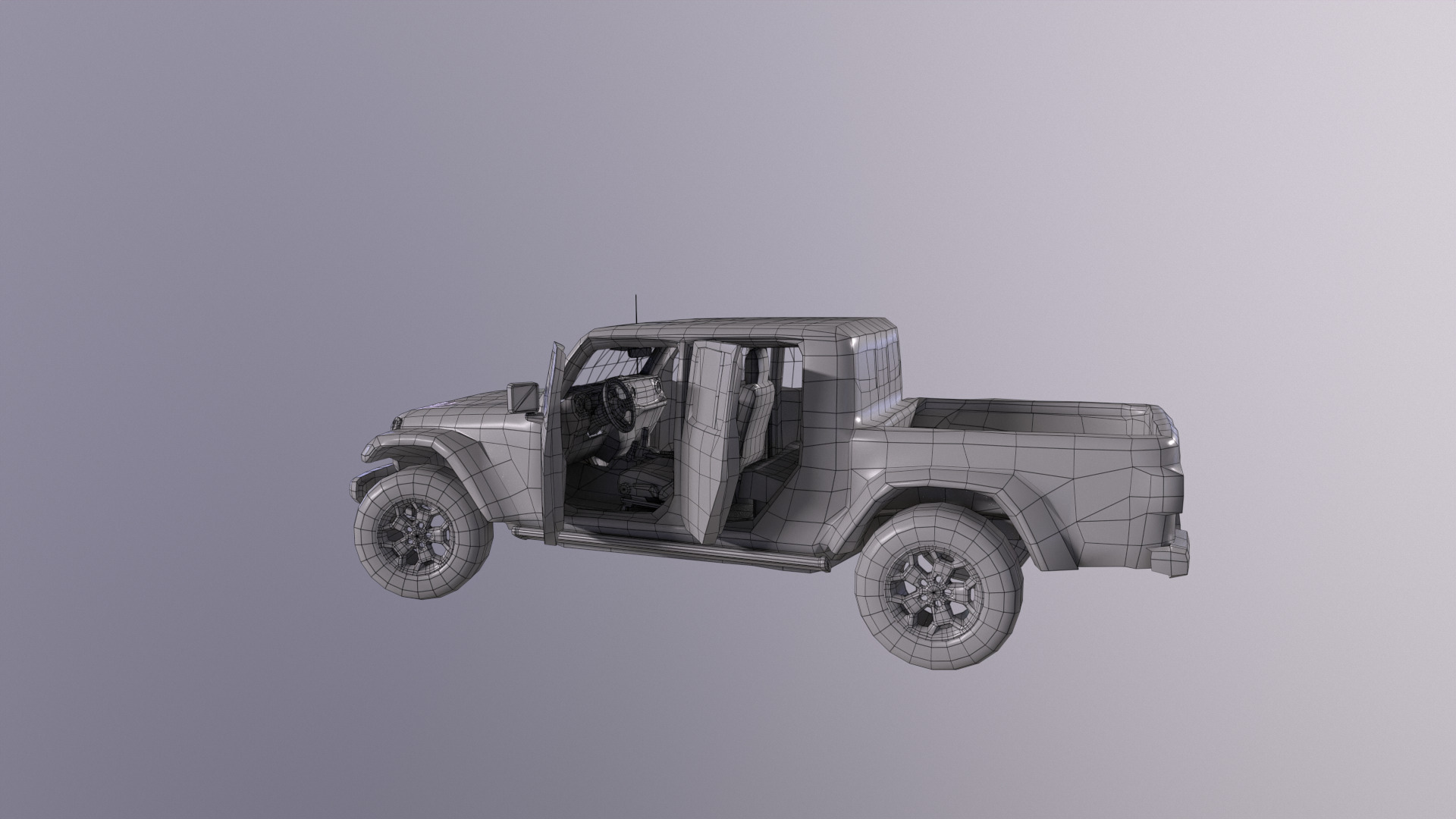 Realistic SUV Truck  AR VR Ready Asset Low-poly 3D model_21