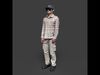 Chinese boy figure   Low-poly 3D model_1