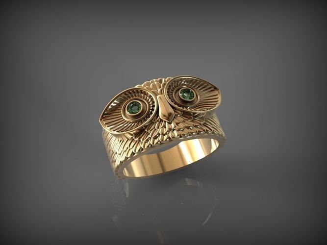  Owl Ring 1 3D print model