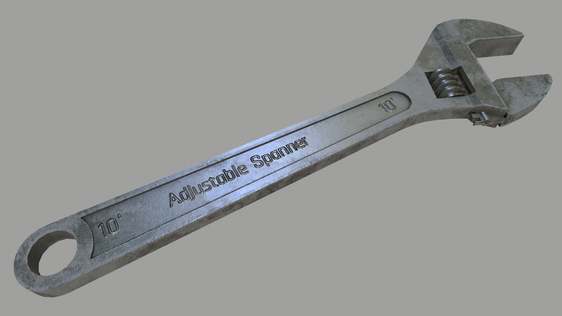 Adjustable Spanner Low Poly Low-poly 3D model_14