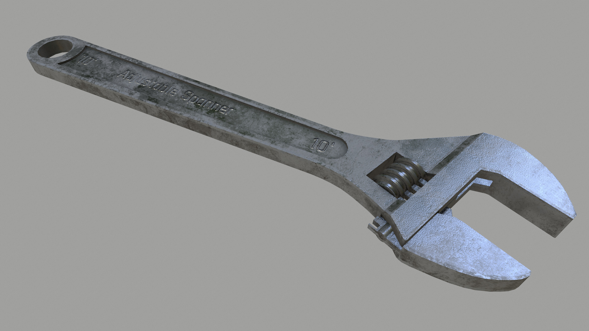 Adjustable Spanner Low Poly Low-poly 3D model_20