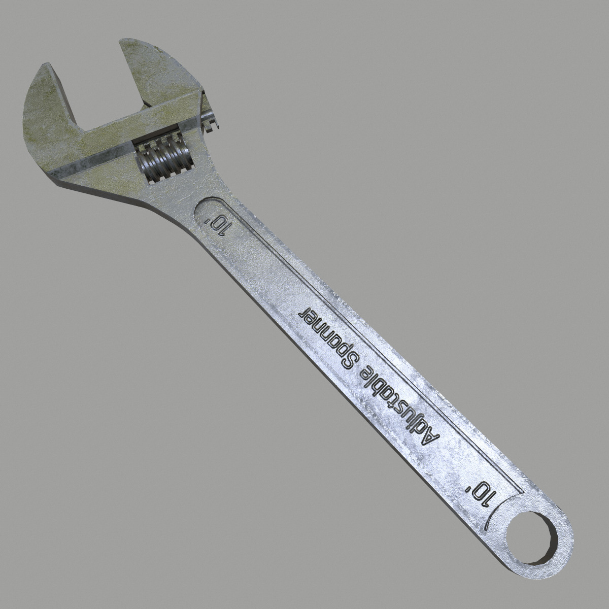 Adjustable Spanner Low Poly Low-poly 3D model_1