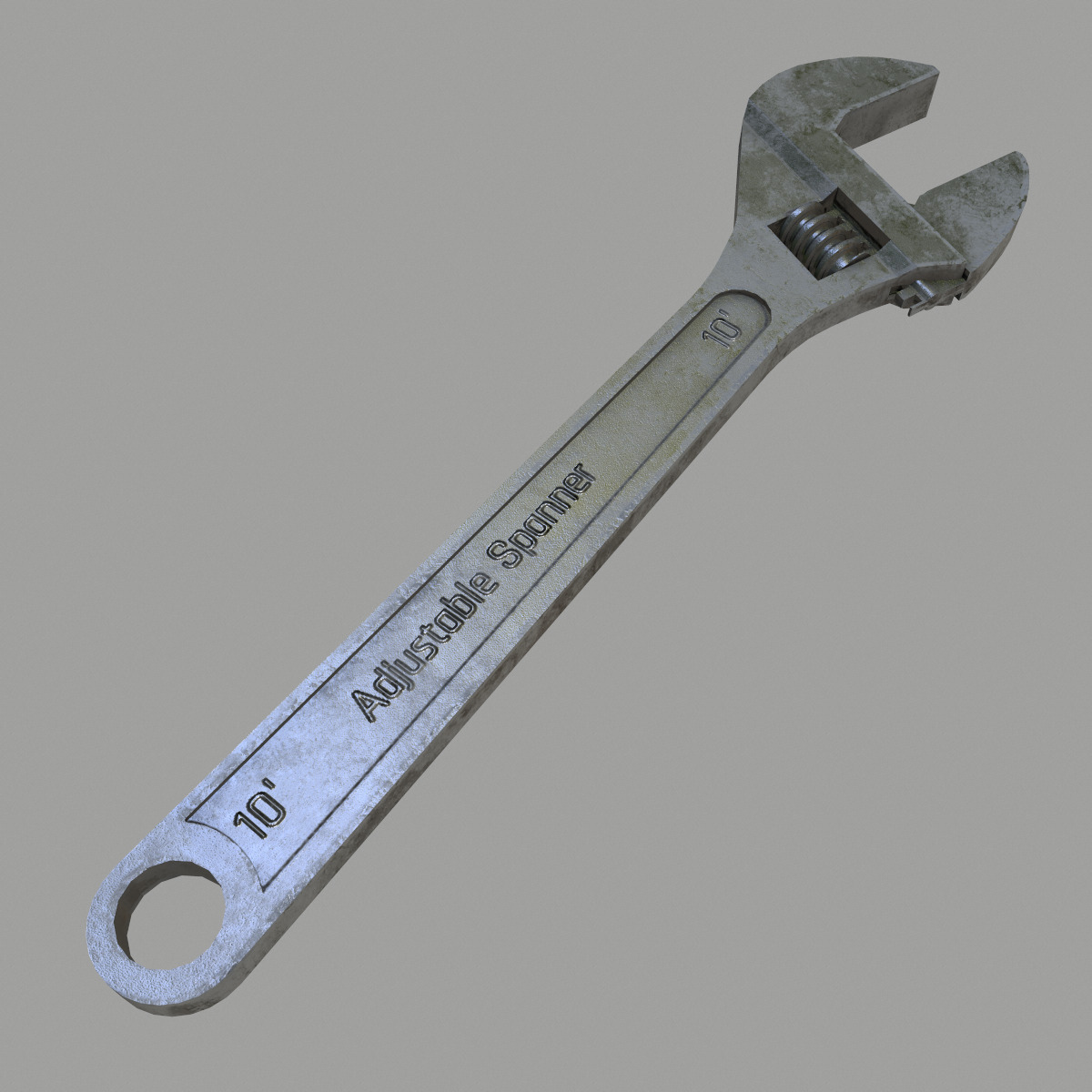 Adjustable Spanner Low Poly Low-poly 3D model_2
