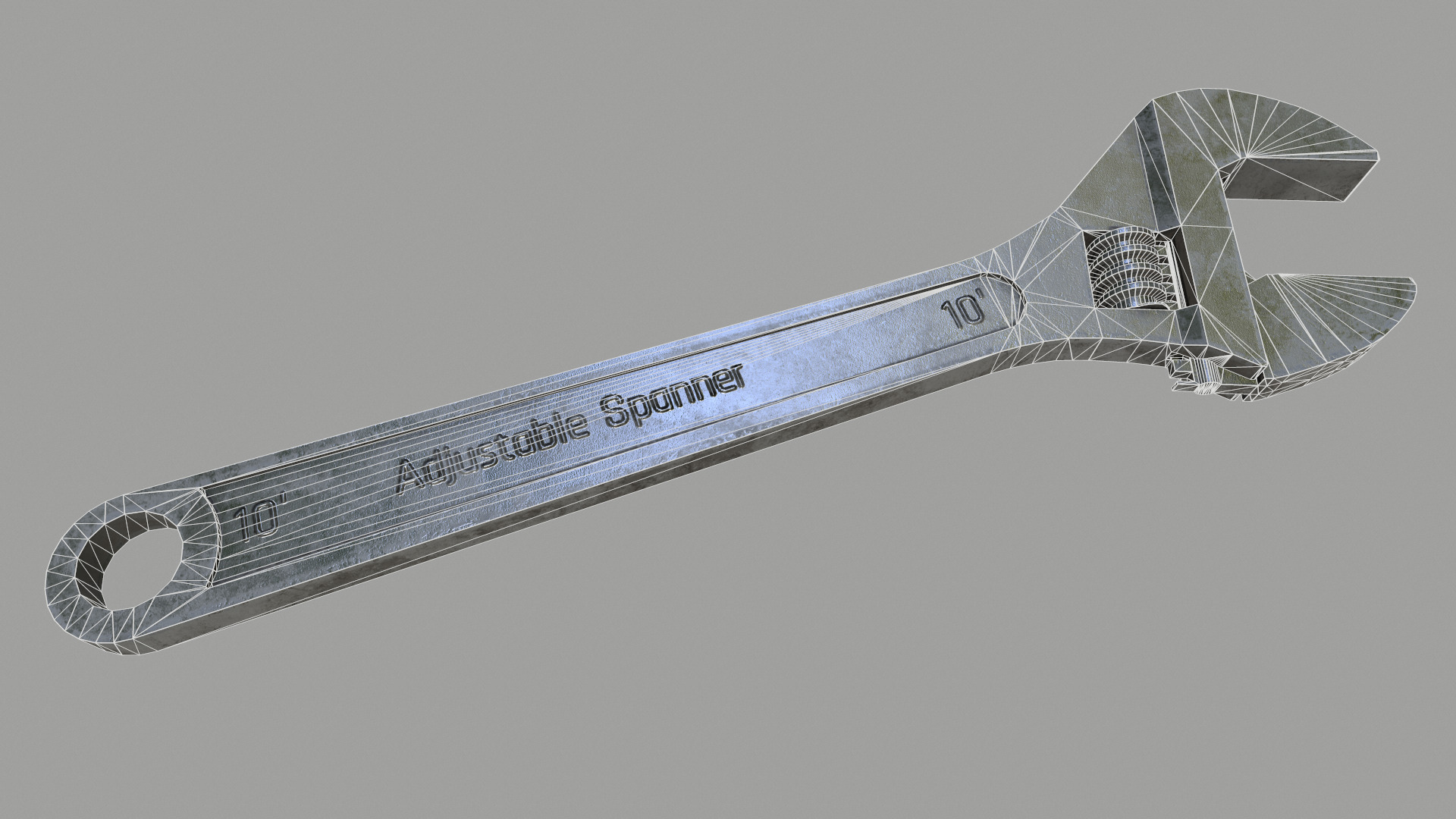 Adjustable Spanner Low Poly Low-poly 3D model_22