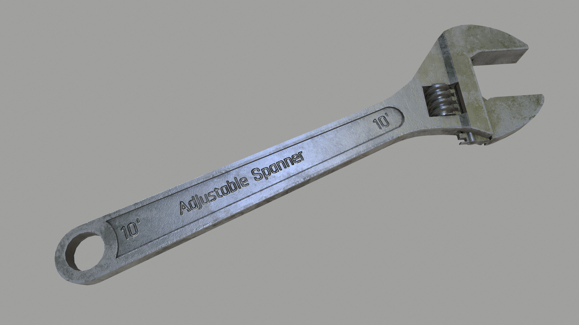 Adjustable Spanner Low Poly Low-poly 3D model_8