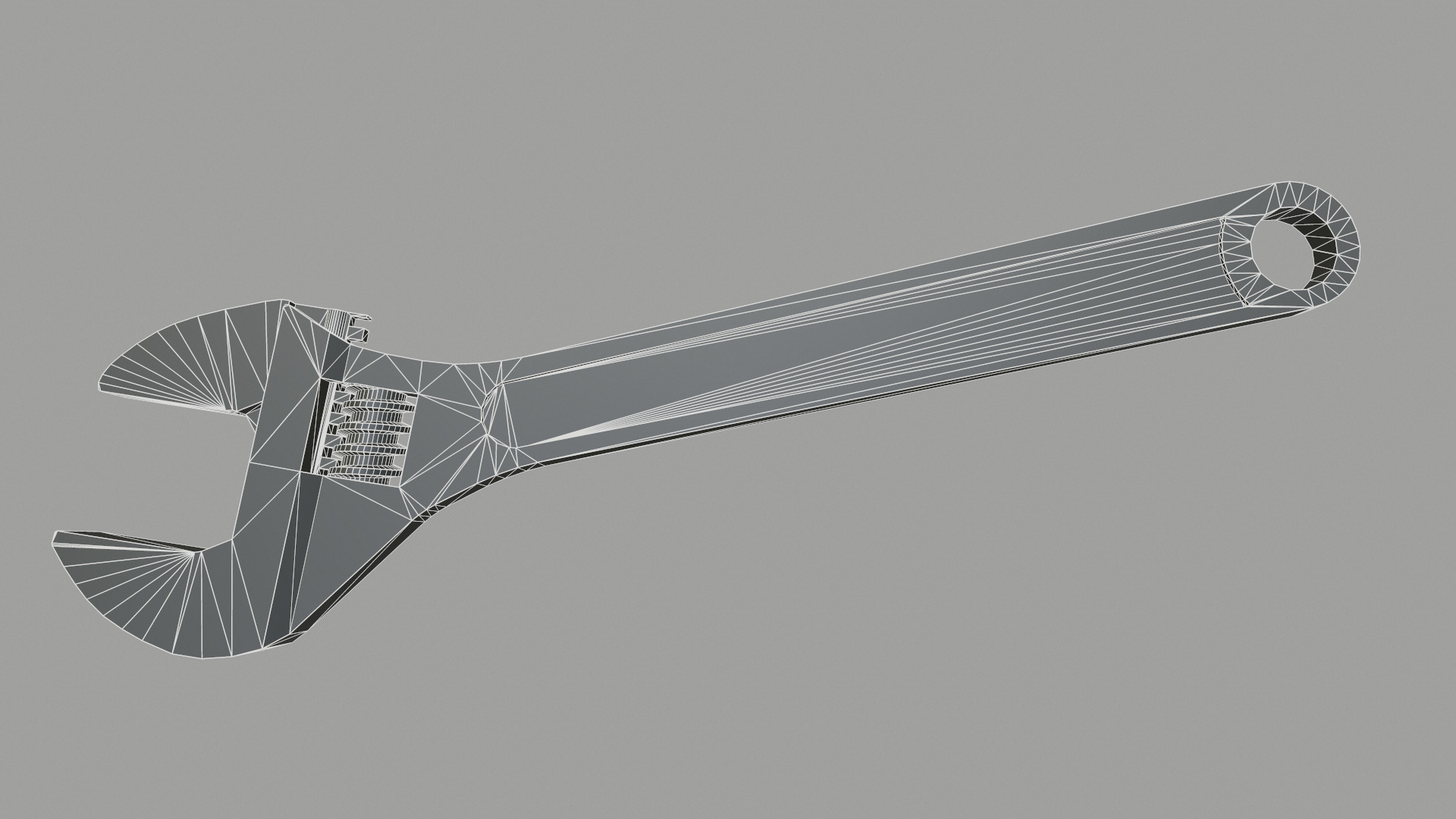 Adjustable Spanner Low Poly Low-poly 3D model_28