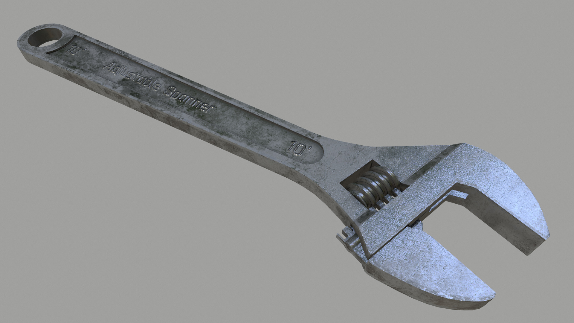 Adjustable Spanner Low Poly Low-poly 3D model_15