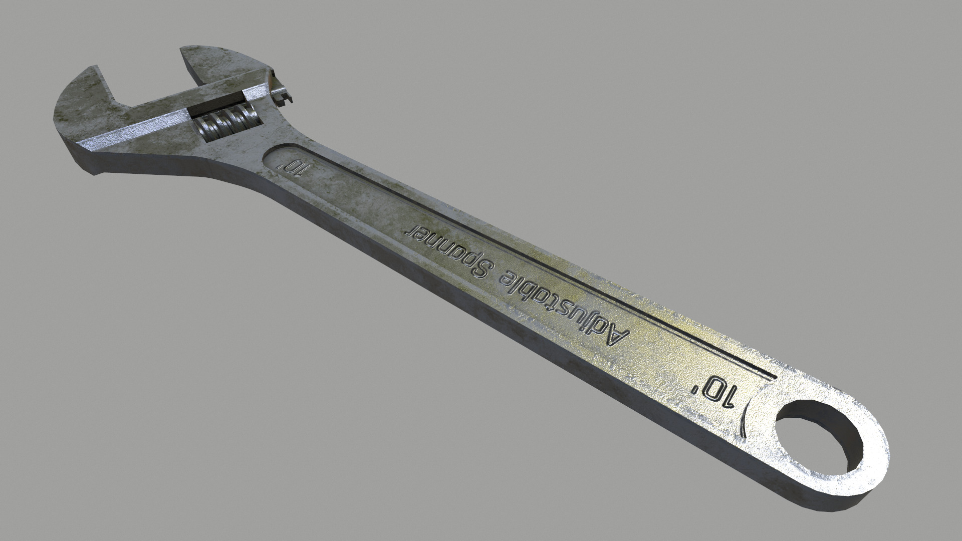 Adjustable Spanner Low Poly Low-poly 3D model_11