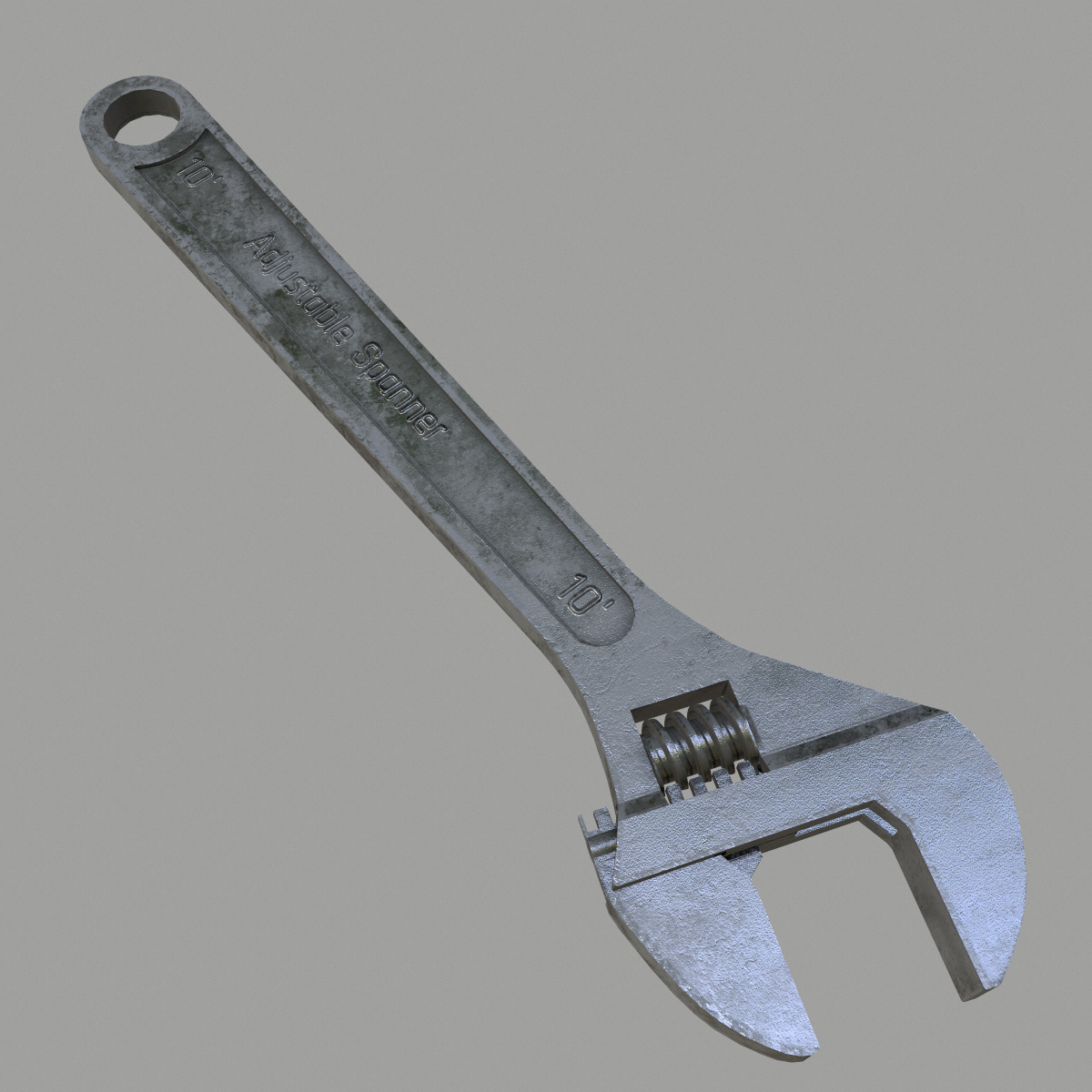 Adjustable Spanner Low Poly Low-poly 3D model_3