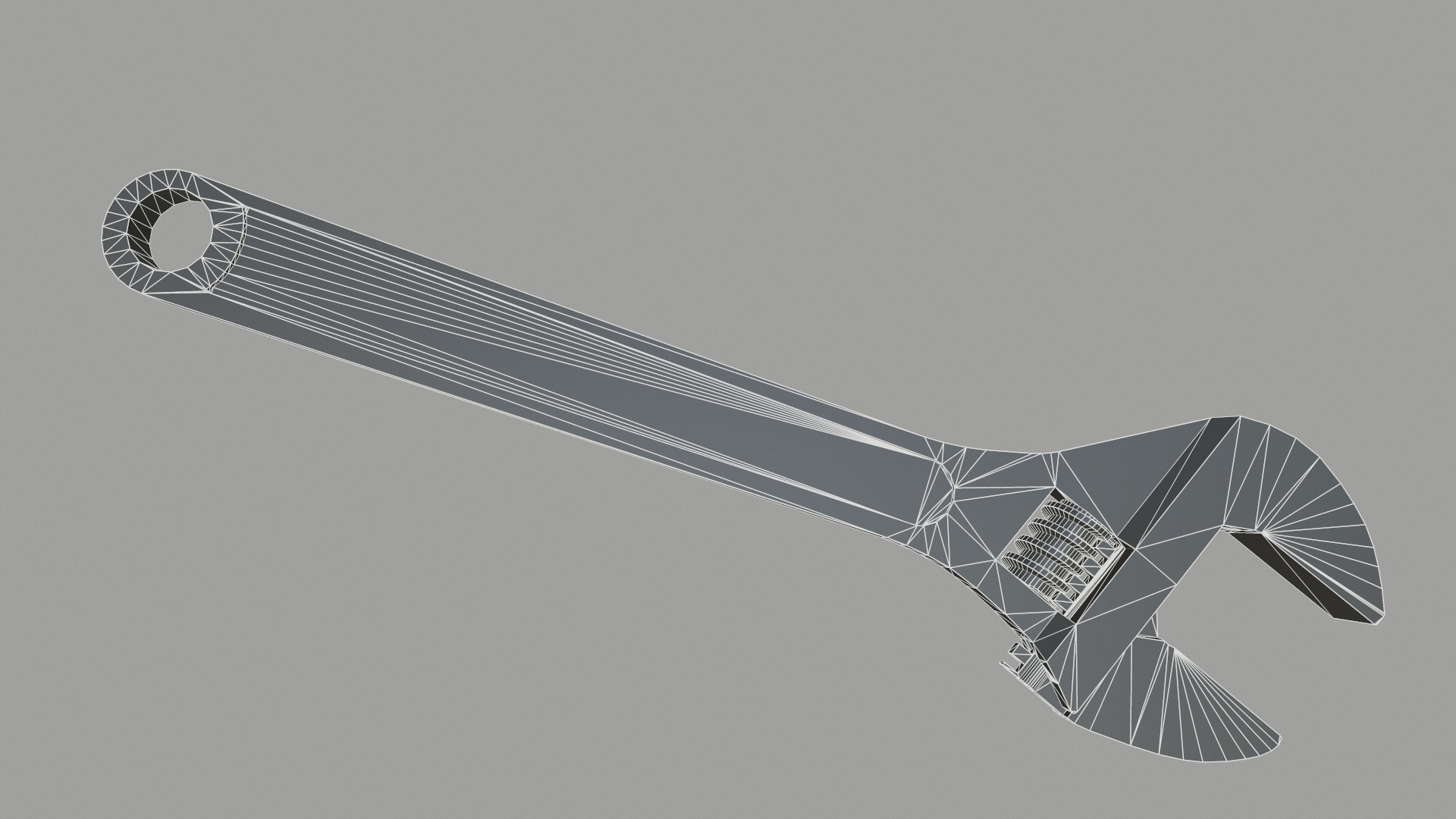Adjustable Spanner Low Poly Low-poly 3D model_27