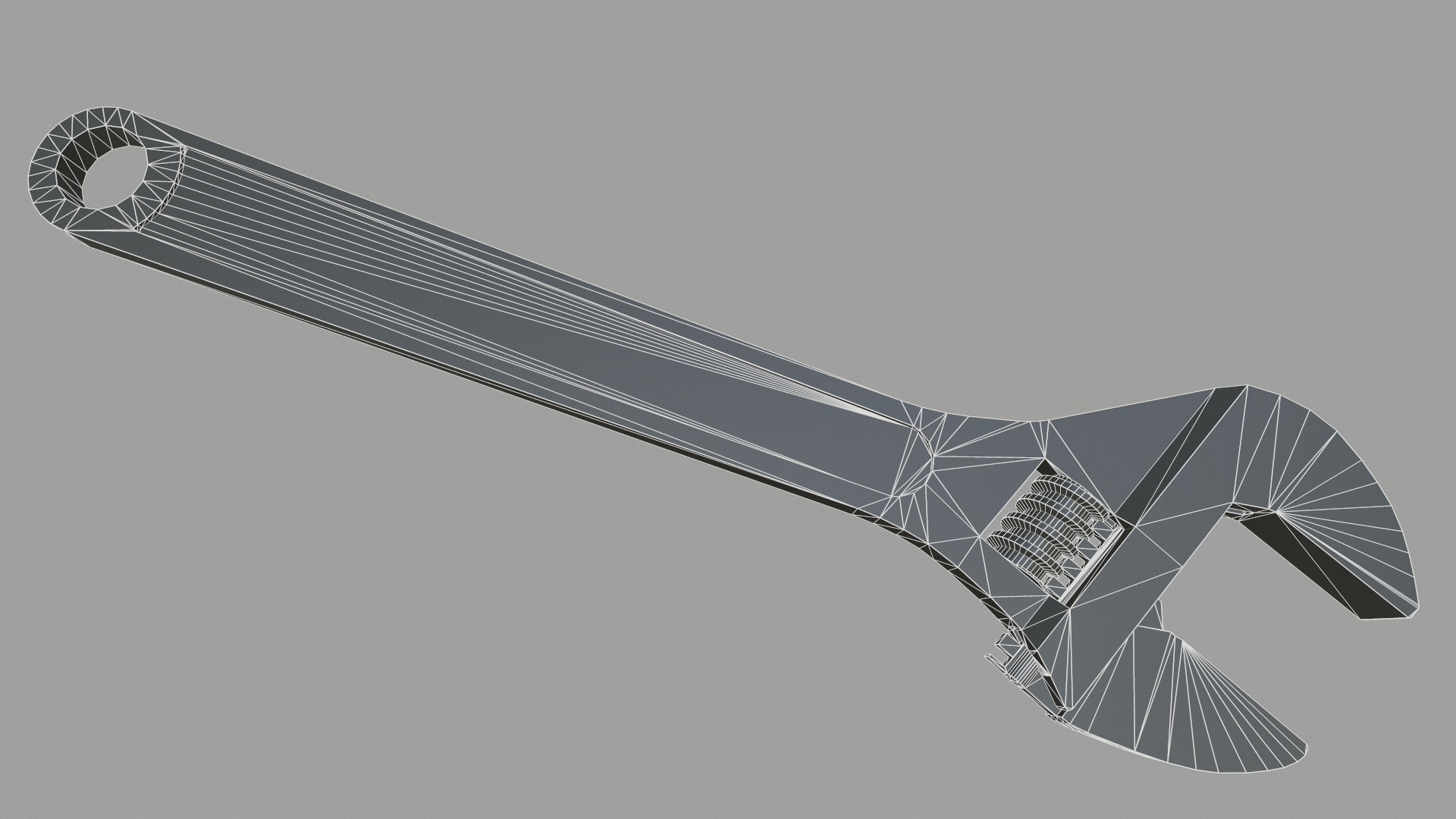 Adjustable Spanner Low Poly Low-poly 3D model_25