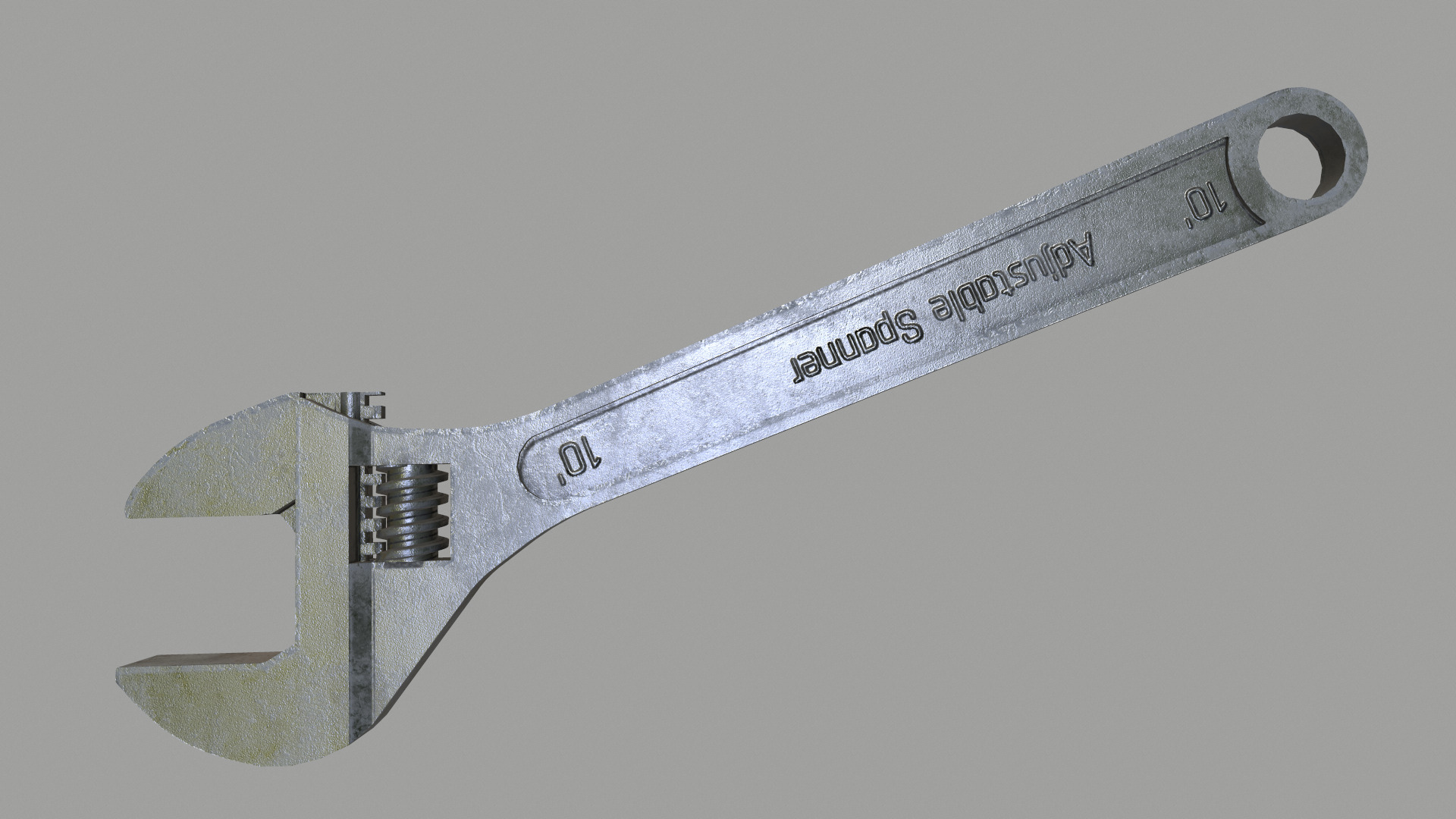 Adjustable Spanner Low Poly Low-poly 3D model_10