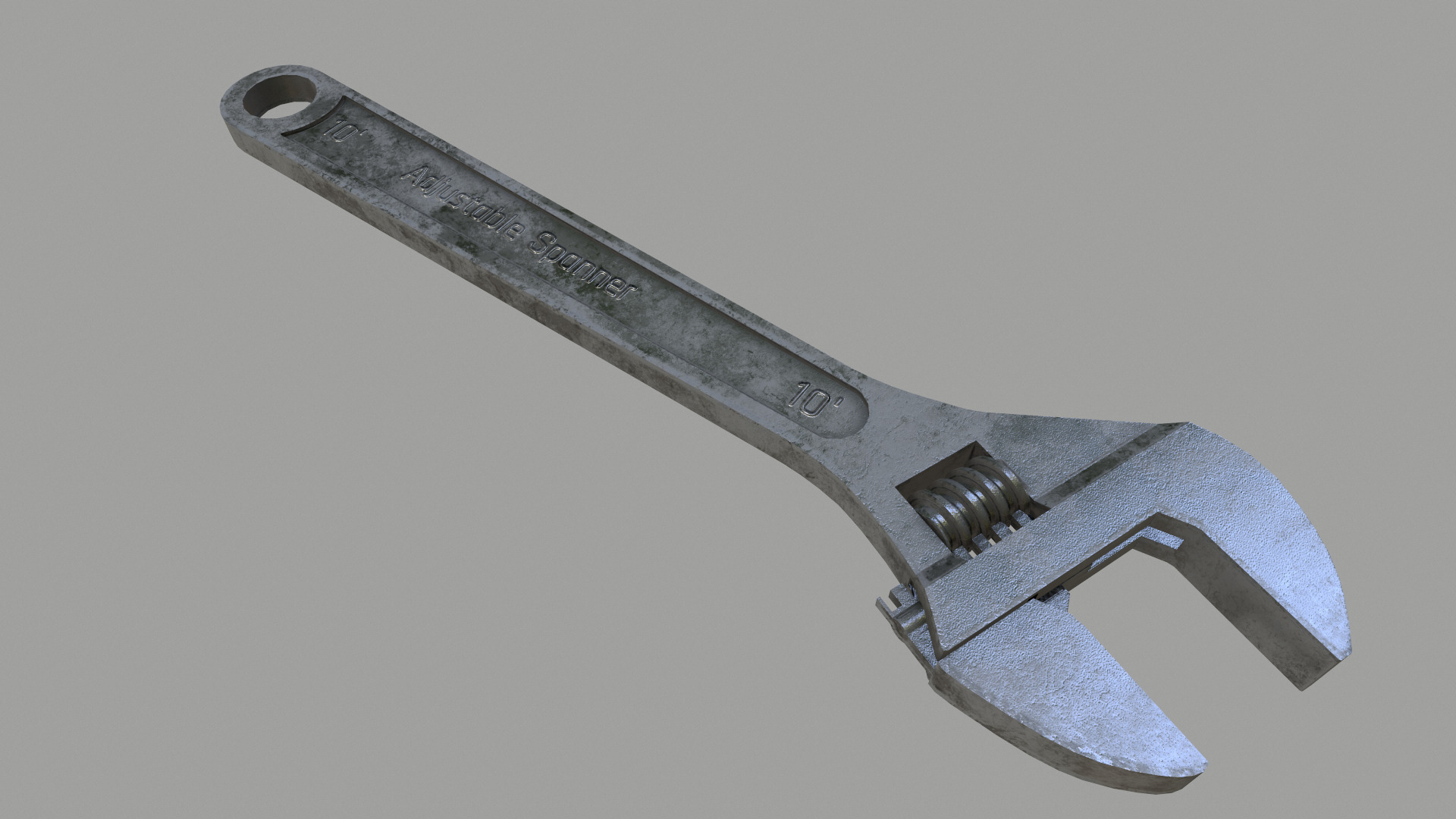 Adjustable Spanner Low Poly Low-poly 3D model_13