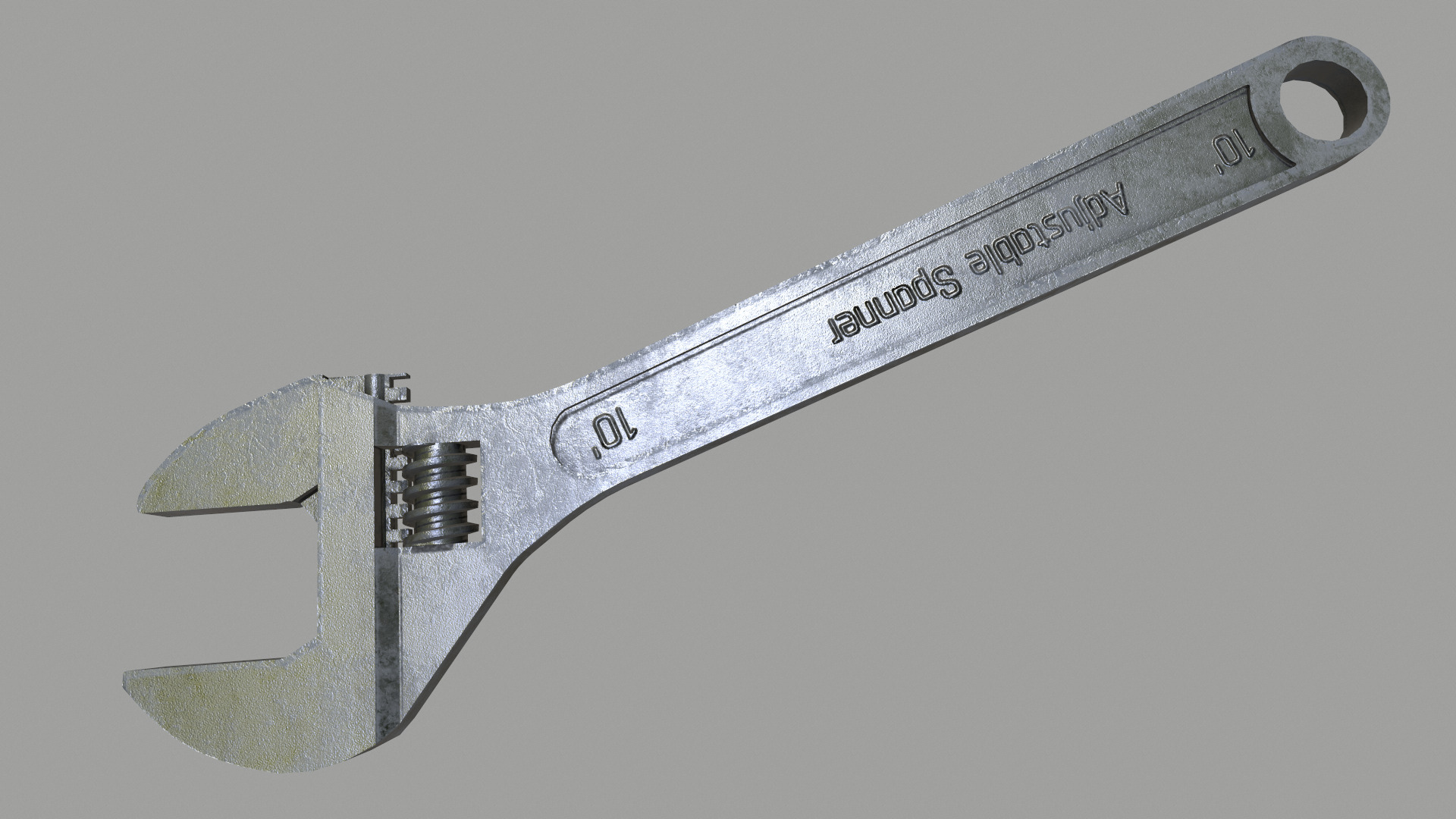 Adjustable Spanner Low Poly Low-poly 3D model_16