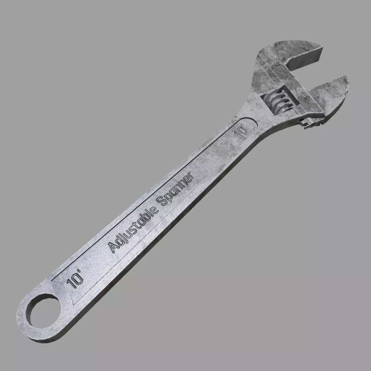 Adjustable Spanner Low Poly Low-poly 3D model_0