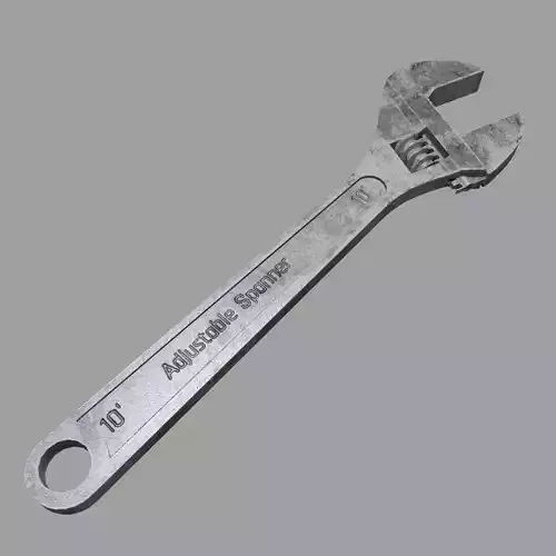 Adjustable Spanner Low Poly Low-poly 3D model