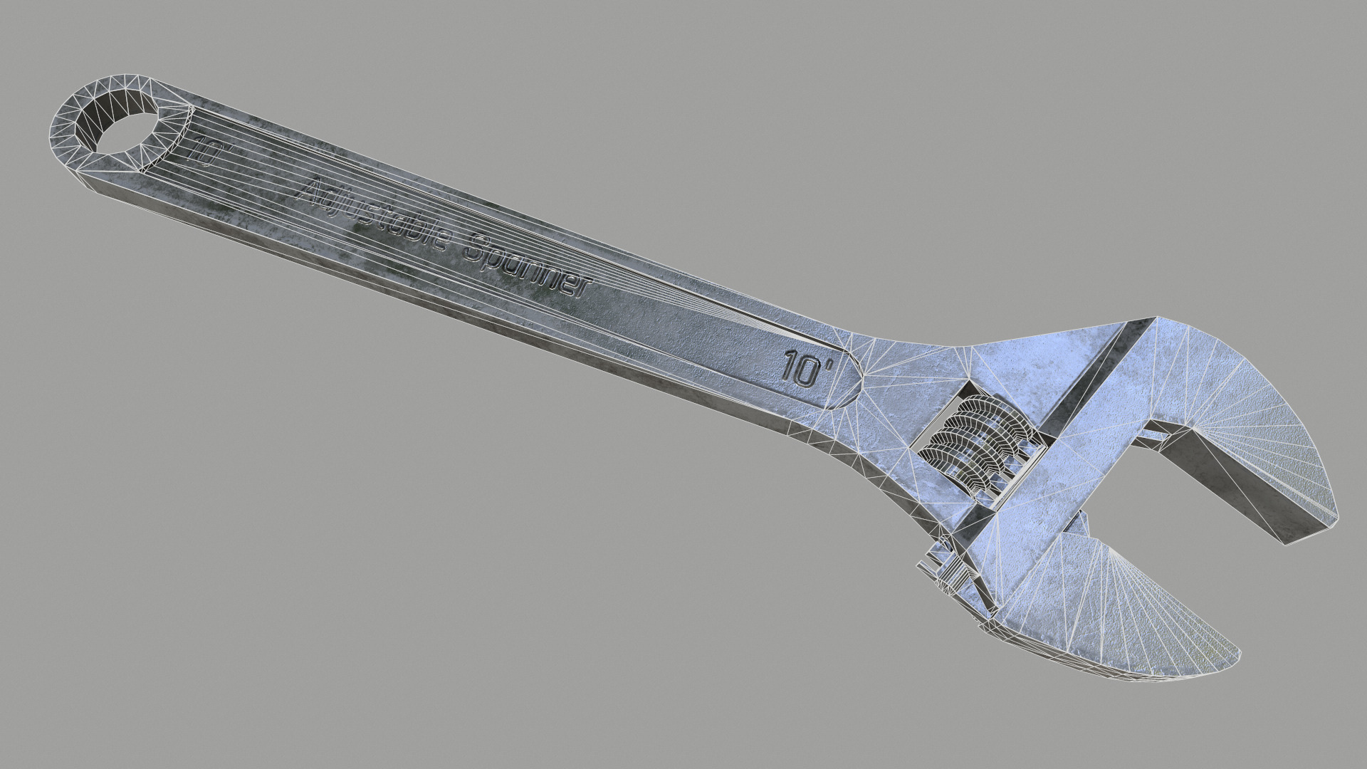 Adjustable Spanner Low Poly Low-poly 3D model_21