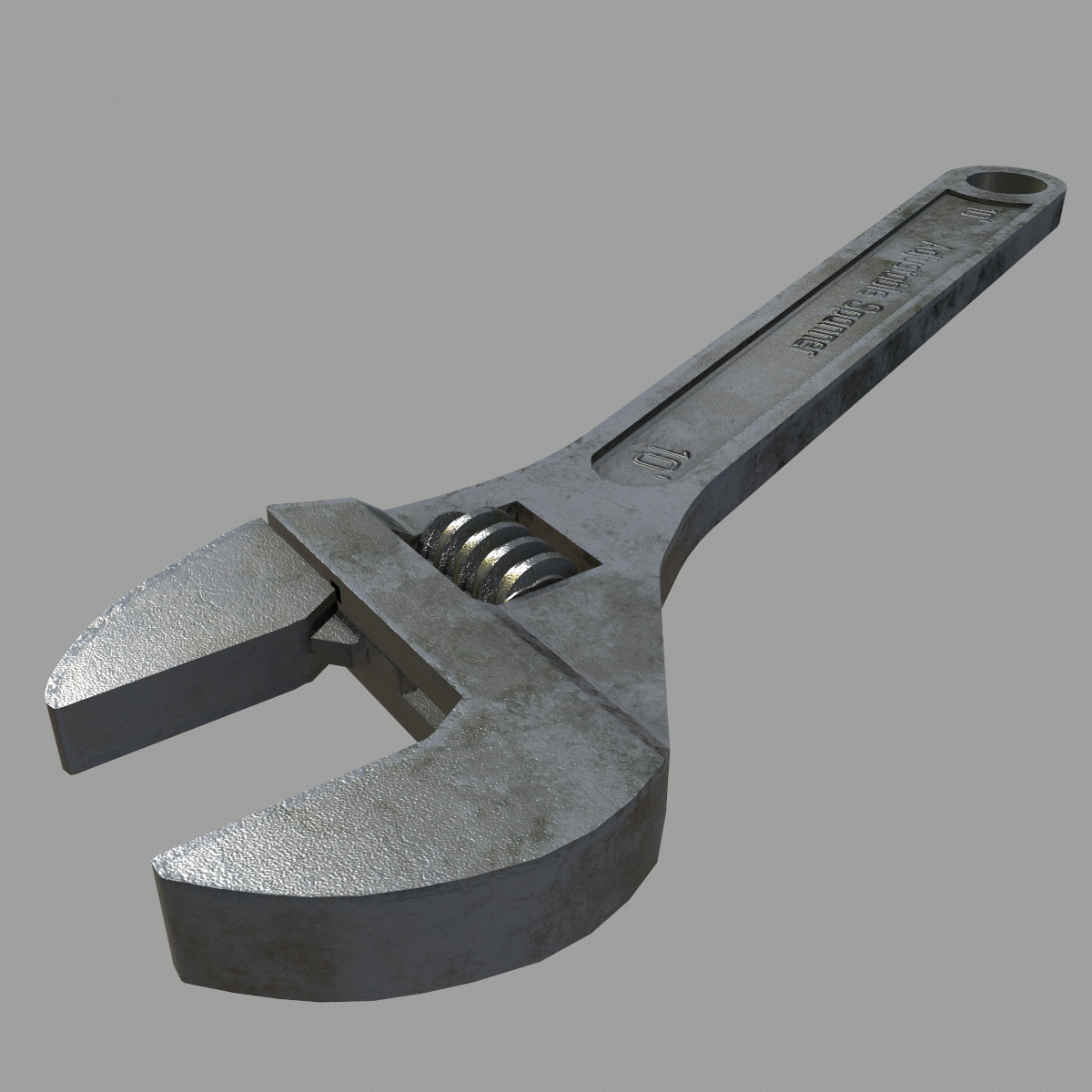 Adjustable Spanner Low Poly Low-poly 3D model_7