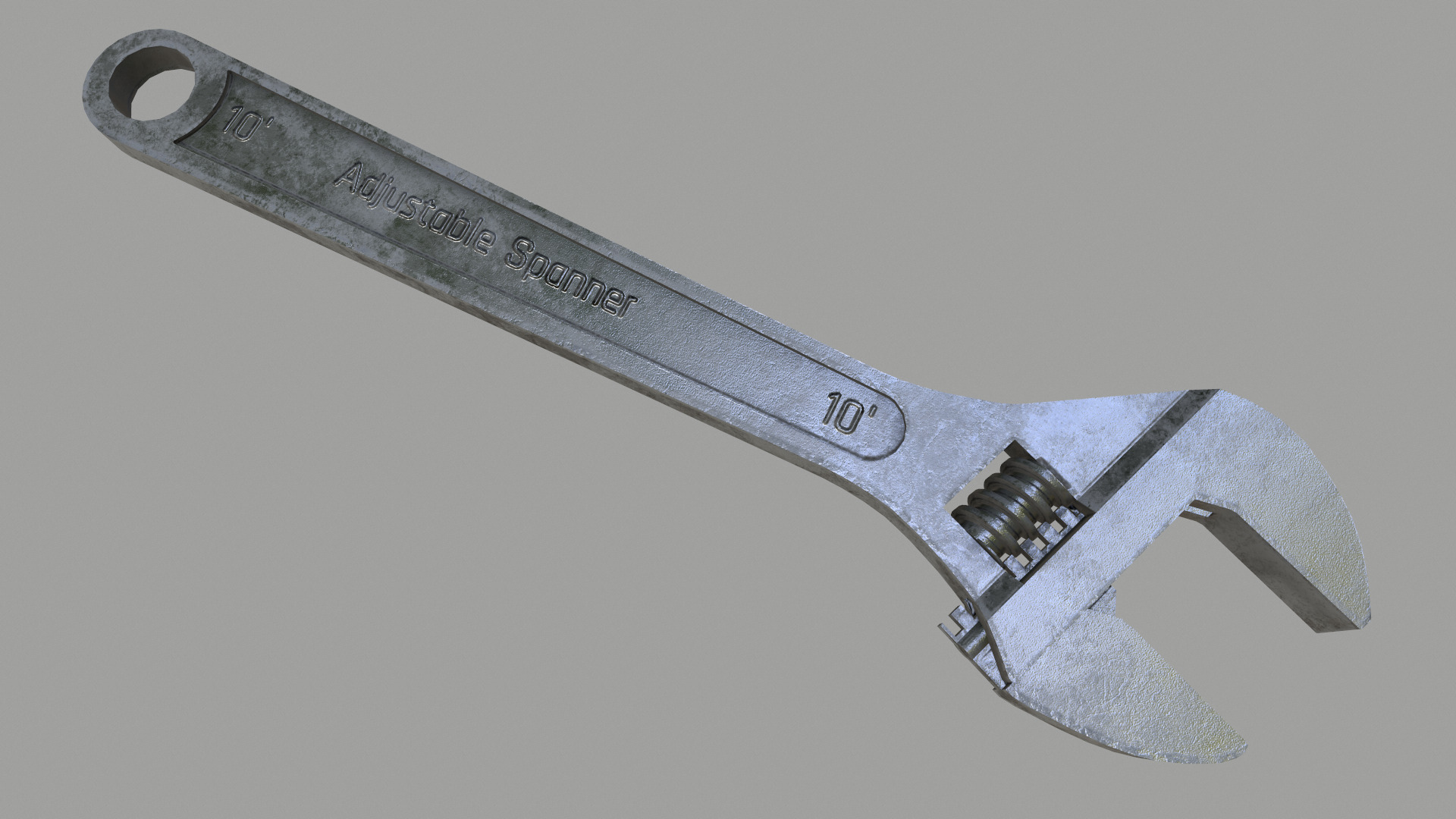 Adjustable Spanner Low Poly Low-poly 3D model_17