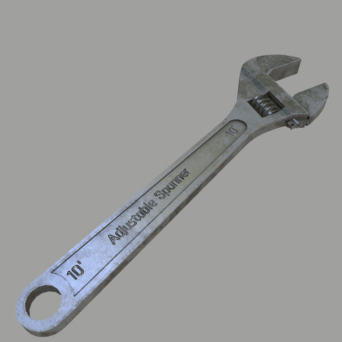 Adjustable Spanner Low Poly Low-poly 3D model_5