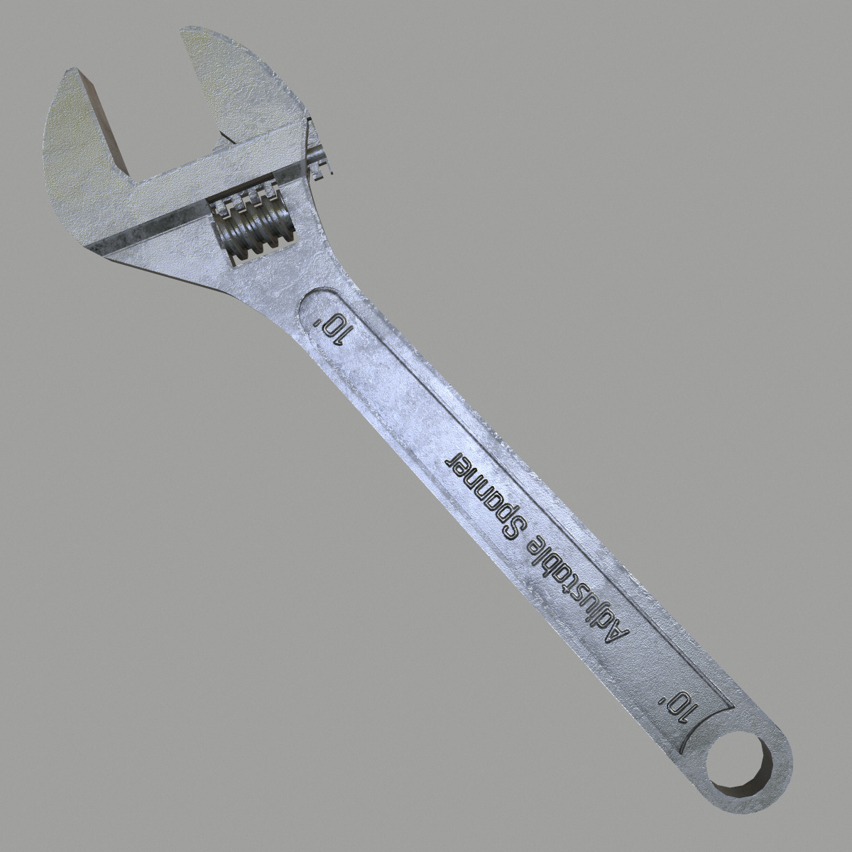 Adjustable Spanner Low Poly Low-poly 3D model_6