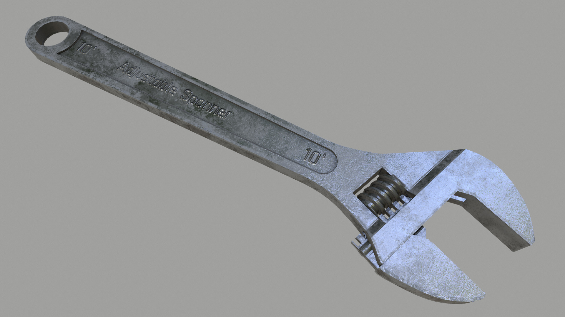 Adjustable Spanner Low Poly Low-poly 3D model_9